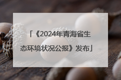 《2024年青海省生态环境状况公报》发布