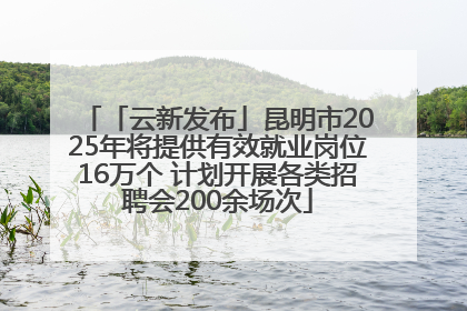 「云新发布」昆明市2025年将提供有效就业岗位16万个 计划开展各类招聘会200余场次
