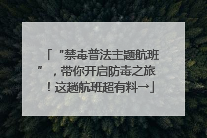 “禁毒普法主题航班”，带你开启防毒之旅！这趟航班超有料→