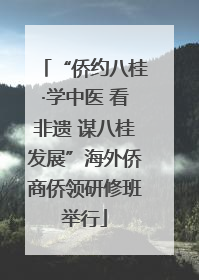 “侨约八桂·学中医 看非遗 谋八桂发展”海外侨商侨领研修班举行