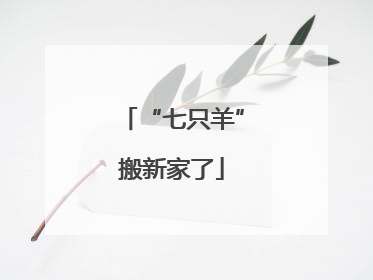 “七只羊”搬新家了