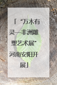 “万木有灵—非洲雕塑艺术展”河南安阳开展