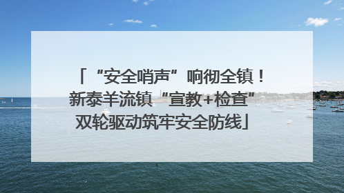 “安全哨声”响彻全镇！新泰羊流镇“宣教+检查”双轮驱动筑牢安全防线