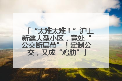 “太难太难！”沪上新建大型小区，竟处“公交断层带”！定制公交，又成“鸡肋”