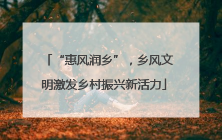 “惠风润乡”，乡风文明激发乡村振兴新活力
