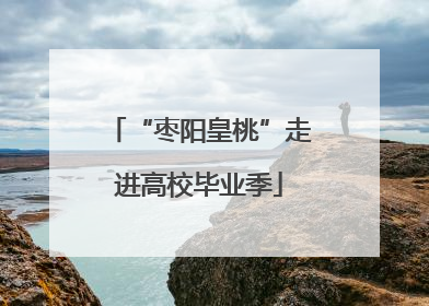 “枣阳皇桃”走进高校毕业季