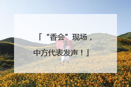 “香会”现场，中方代表发声！