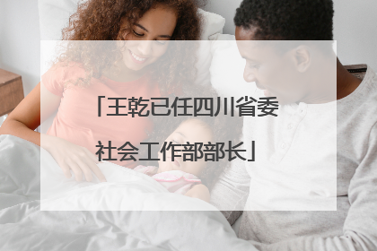 王乾已任四川省委社会工作部部长
