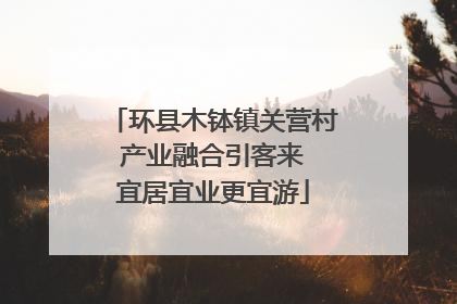环县木钵镇关营村 产业融合引客来 宜居宜业更宜游
