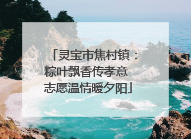 灵宝市焦村镇：粽叶飘香传孝意 志愿温情暖夕阳
