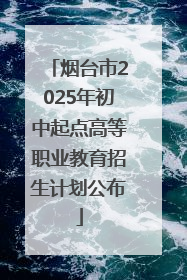烟台市2025年初中起点高等职业教育招生计划公布