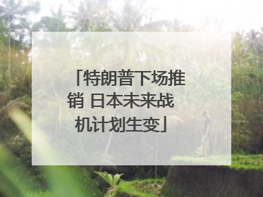 特朗普下场推销 日本未来战机计划生变