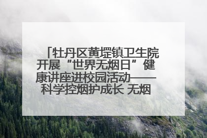 牡丹区黄堽镇卫生院开展“世界无烟日”健康讲座进校园活动——科学控烟护成长 无烟环境助健康