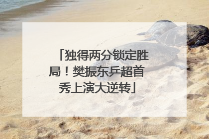 独得两分锁定胜局！樊振东乒超首秀上演大逆转