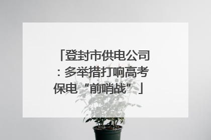 登封市供电公司：多举措打响高考保电“前哨战”