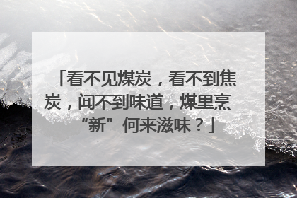 看不见煤炭，看不到焦炭，闻不到味道，煤里烹“新”何来滋味？