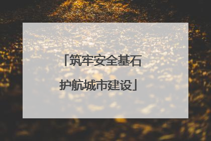 筑牢安全基石 护航城市建设