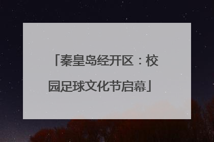 秦皇岛经开区：校园足球文化节启幕