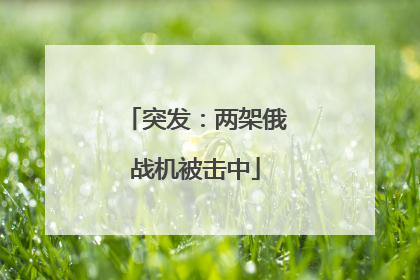 突发：两架俄战机被击中
