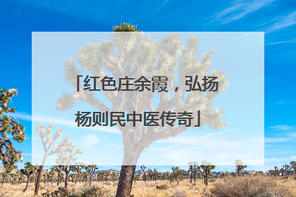 红色庄余霞，弘扬杨则民中医传奇
