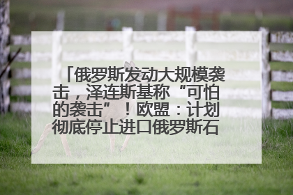 俄罗斯发动大规模袭击，泽连斯基称“可怕的袭击”！欧盟：计划彻底停止进口俄罗斯石油！油价飙涨
