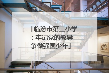 临汾市第三小学：牢记党的教导 争做强国少年