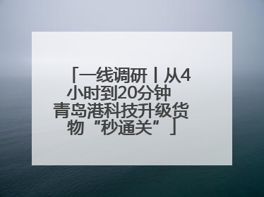 一线调研丨从4小时到20分钟 青岛港科技升级货物“秒通关”