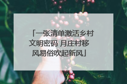 一张清单激活乡村文明密码 月庄村移风易俗吹起新风