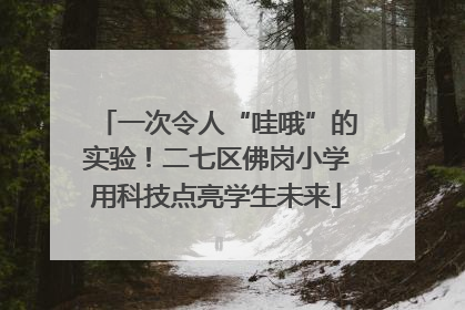 一次令人“哇哦”的实验！二七区佛岗小学用科技点亮学生未来