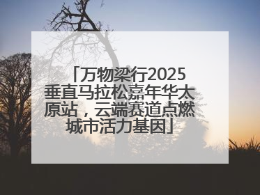 万物梁行2025垂直马拉松嘉年华太原站，云端赛道点燃城市活力基因
