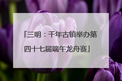 三明：千年古镇举办第四十七届端午龙舟赛