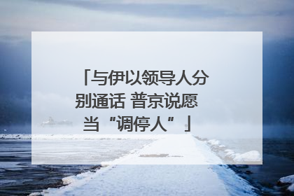 与伊以领导人分别通话 普京说愿当“调停人”