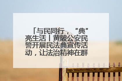 与民同行，“典”亮生活丨黄陂公安民警开展民法典宣传活动，让法治精神在群众心中落地生根