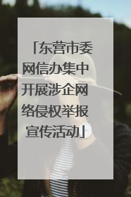 东营市委网信办集中开展涉企网络侵权举报宣传活动