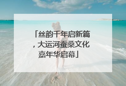 丝韵千年启新篇，大运河蚕桑文化嘉年华启幕