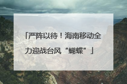 严阵以待！海南移动全力迎战台风“蝴蝶”