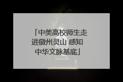 中美高校师生走进徽州灵山 感知中华文脉基底