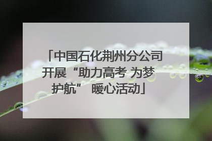 中国石化荆州分公司开展“助力高考 为梦护航” 暖心活动