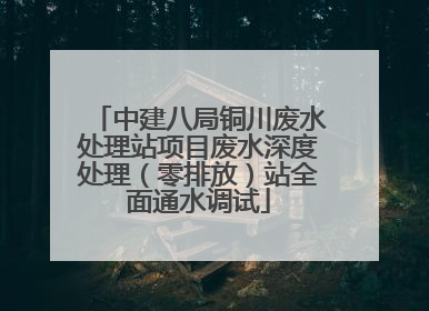 中建八局铜川废水处理站项目废水深度处理（零排放）站全面通水调试