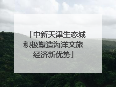 中新天津生态城积极塑造海洋文旅经济新优势