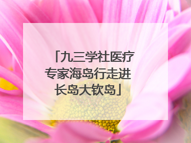 九三学社医疗专家海岛行走进长岛大钦岛