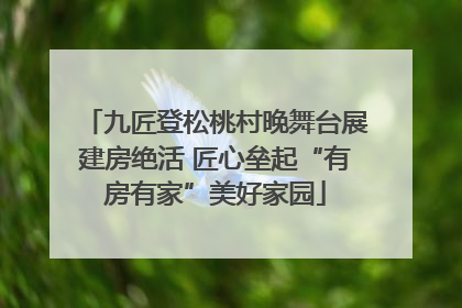九匠登松桃村晚舞台展建房绝活 匠心垒起“有房有家”美好家园
