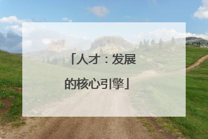 人才：发展的核心引擎