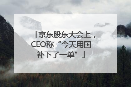 京东股东大会上，CEO称“今天用国补下了一单”