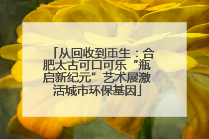 从回收到重生：合肥太古可口可乐“瓶启新纪元”艺术展激活城市环保基因