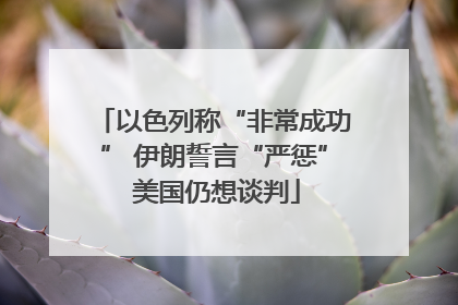 以色列称“非常成功” 伊朗誓言“严惩” 美国仍想谈判