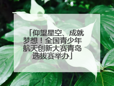 仰望星空、成就梦想！全国青少年航天创新大赛青岛选拔赛举办