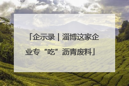 企示录｜淄博这家企业专“吃”沥青废料