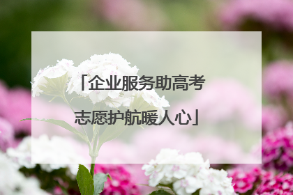 企业服务助高考 志愿护航暖人心