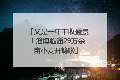又是一年丰收盛景！淄博临淄29万余亩小麦开镰啦